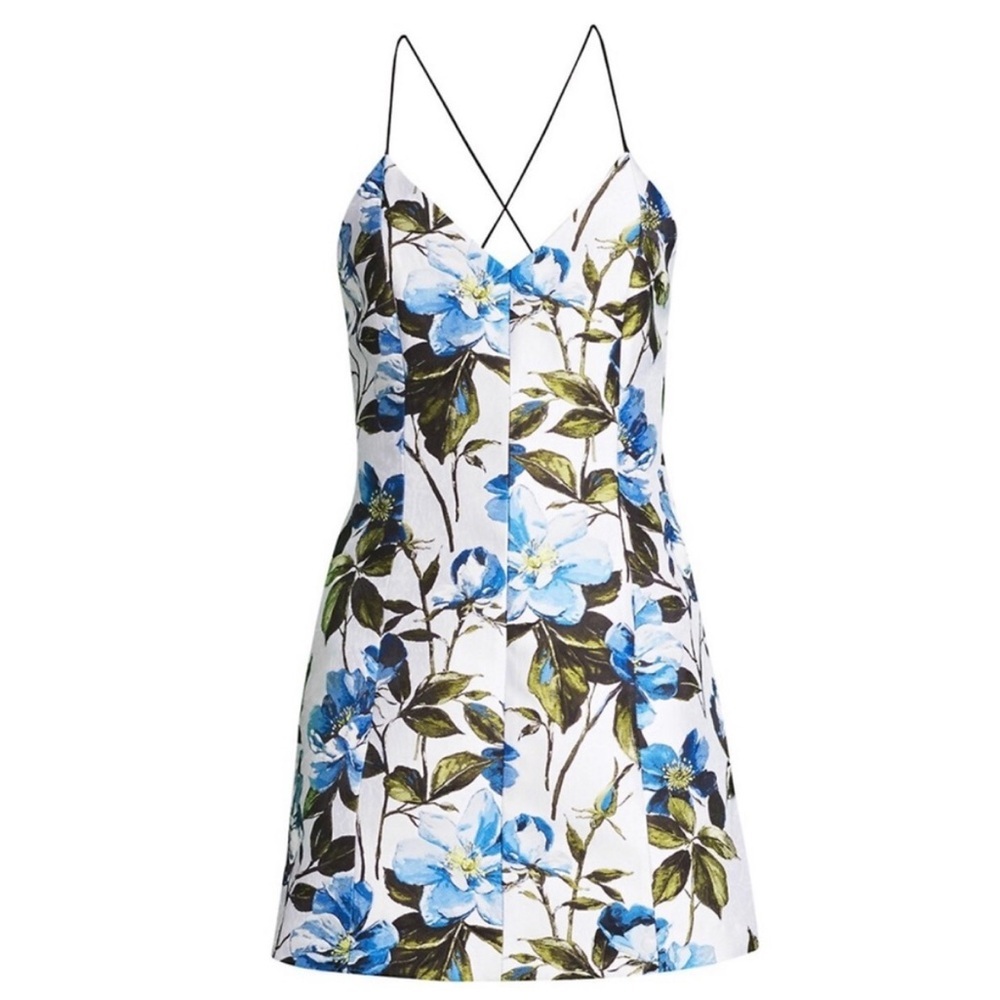 Alice and Olivia BEAUTIFUL brocade floral mini dress - Picture 4 of 10